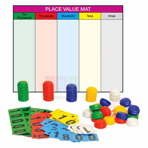 Place Value Mat with Stacking Counters